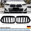 Car Styling Front Kidney Grille Dual Slat Grille For BMW X2 F39 2018-2023 Racing Grills Glossy Black Car accessories RDMEV1