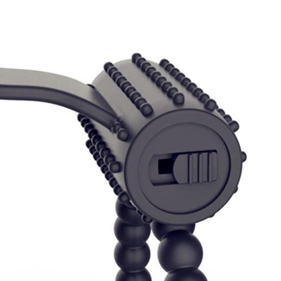 Men Cock Ring Ejaculation Delay Vibrate Tongue Design Sexual Stimulation Silicone Men Tentacles Nozzle Penis Ring for Bedroom