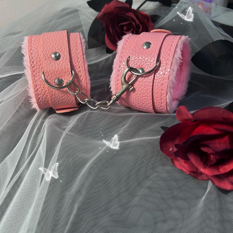 SM Erotic Kitten Restraint Set: Tail Plug, Collar, Cuffs, Nipple Clamps