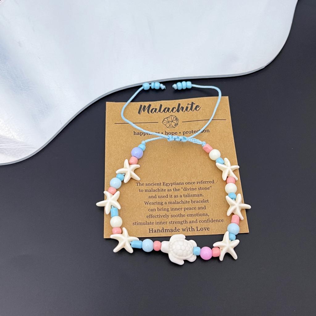 JYL TS Bracelet Summer Braided  Starfish Charm Brings Beach Vibes & Joy