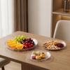 Clear Plastic Serving Tray Round Plates Dinnerware PET Stackable Dessert Food Plate Snack Dish Kitchen Party Tableware