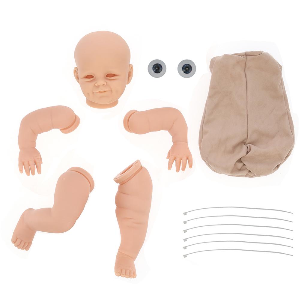 21in Reborn Doll Kits Vinyl Lifelike Doll Parts Sweet Soft Face Limbs DIY Reborn Doll