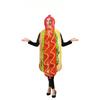 Halloween Adult Kids Funny 3D Print Food Sausage Hot Dog Costumes  Men Women Family One-Piece Costume Carnival Food Costume