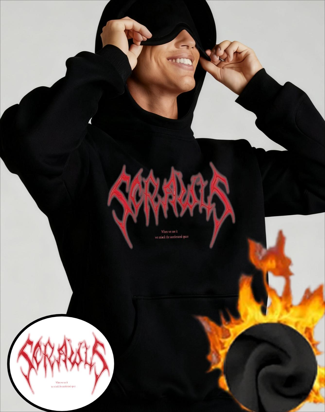 Мужское худи для спортзала после тренировки с маской для глаз XXL чёрный