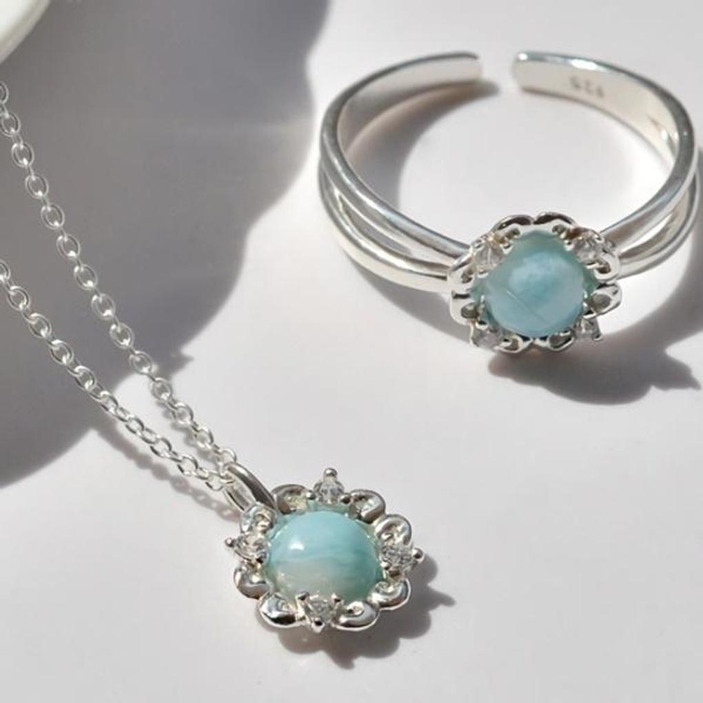 Women's Accessories Daily Larimar Natural Stone Necklace