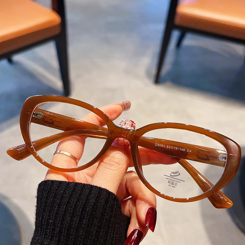 Vintage Anti Blue Light Optical Cat Eye Glasses Women For Female Myopia Prescription Frame Luxury Brand Designer  Frames