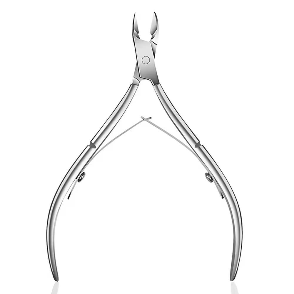 YIKOOLIN Cuticle Trimmer with Cuticle Pusher Nail Cuticle Nipper Professional Manicure Tools Stainless Steel Dual End Pusher