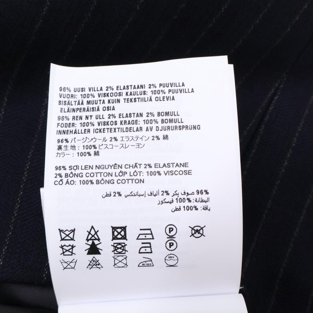 MIUMIU Excellent condition, authentic Japanese domestic model, 24AW MF5491, pinstripe cut-off sleeveless layered top dress 40 Dark navyUsed