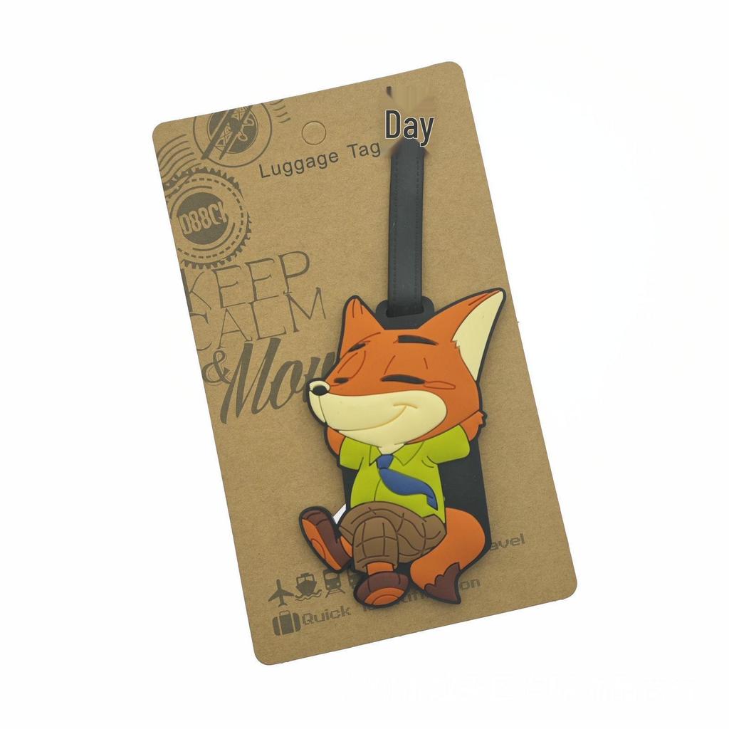 Zootopia Cute Cartoon Silicone Luggage Tag - Judy, Nick, Sloth Design