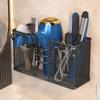 No-Drill Hair Dryer Storage Rack Wall Mounted Plastic Wrap Holder  Kitchen