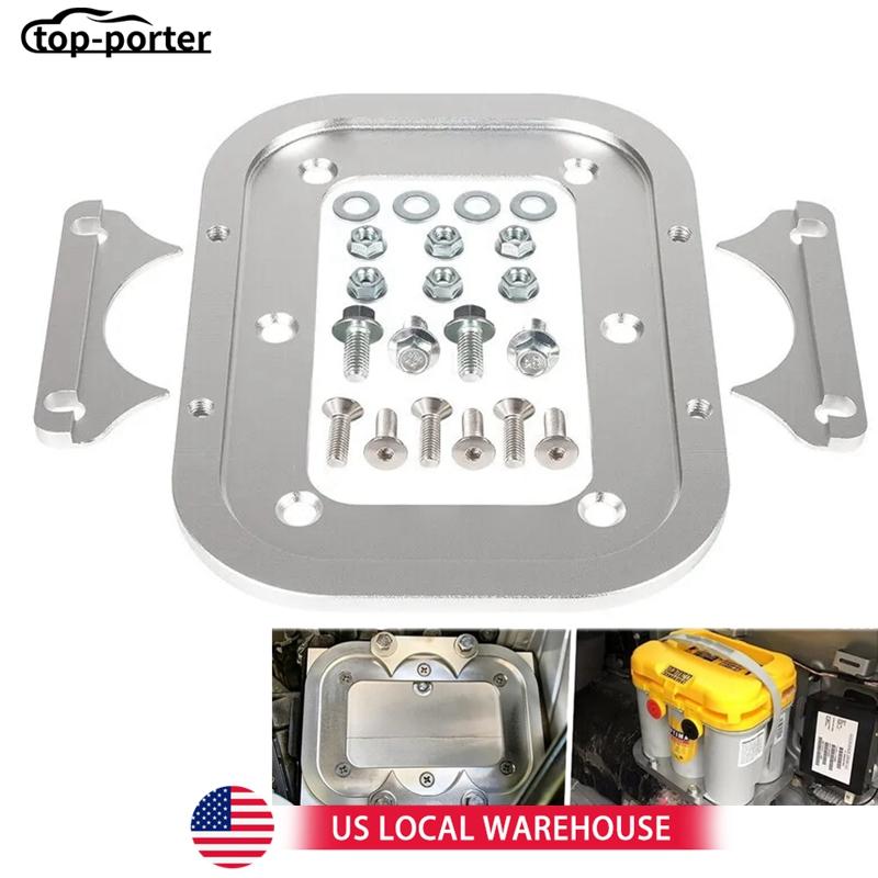 Billet For Optima Battery 34/78 Battery Relocation Tray Hold Down Mount Aluminum серебряный