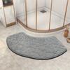New Curved Bathroom Mat Thickened Shower Room Absorbent Door Toilet Bathroom Non-slip Dirt-resistant Entrance  Bathroom Mat Set