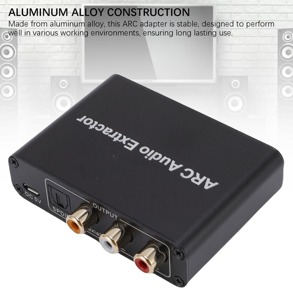 ARC Adapter Auto Signal Muting 192KHz HD Multimedia Interface Coaxial Optical Converter for TV Alumi