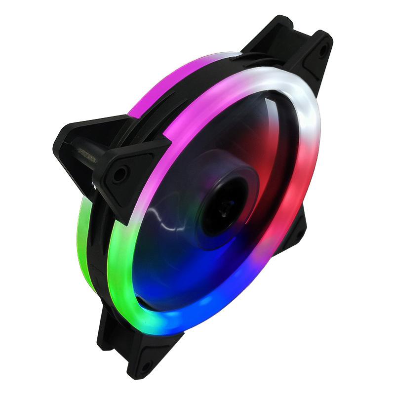120mm PC Case Fan Cooler Adjustable De-vibration Rubber Led Computer Cooling Fan 12V Mute Ventilador PC Computer Cool Fan