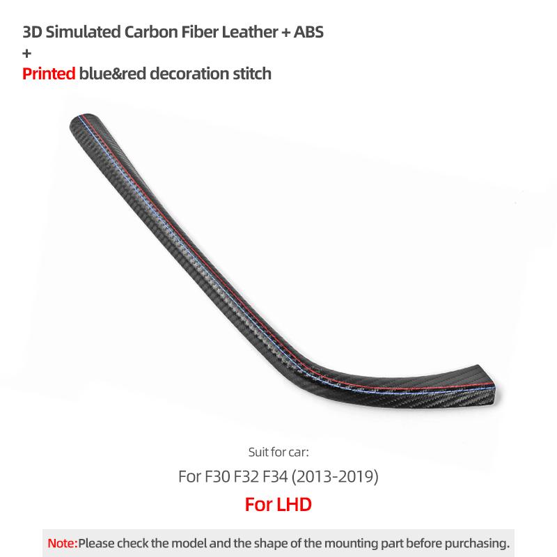 

Made of Alcantara Wrap For BMW F30 F32 F34 2013- Series 3 Car Gear Shift Panel Cover Side Trim Strip Interior Accessories Carbon Leather LHD