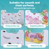 Cute Cartoon Patterned Kids Bath Mat with Suction Cups Nonslip Shower Mat Machine Washable Bathtub Mat for Home Inside