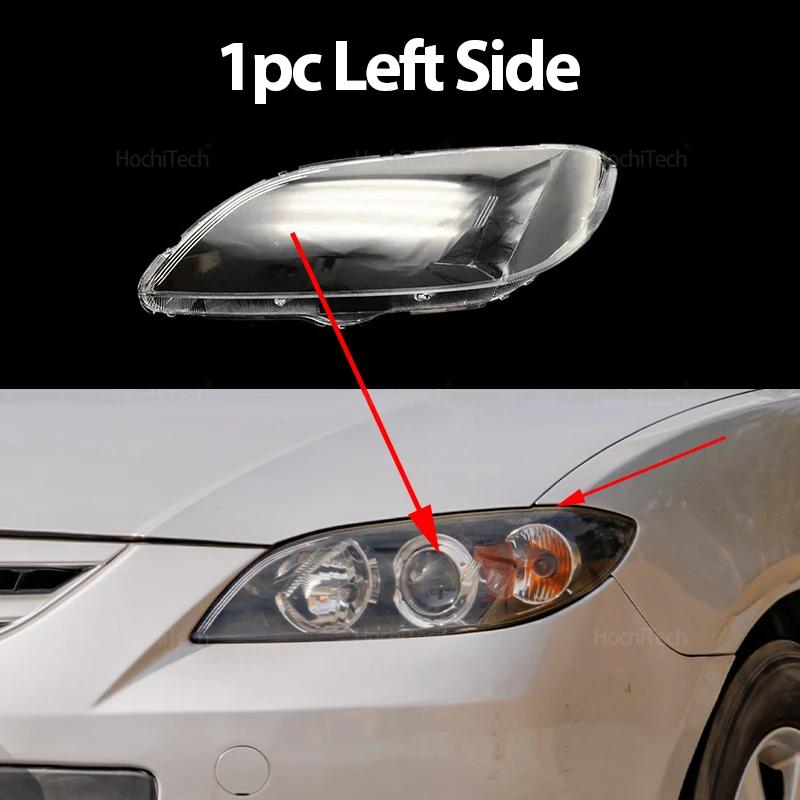 1 par frontlyktglassdeksel for Mazda 3 Mazda3 Axela BK 2003-2008 Bilfrontlyktdeksel Gjennomsiktig lampeskjerm Lampeskall