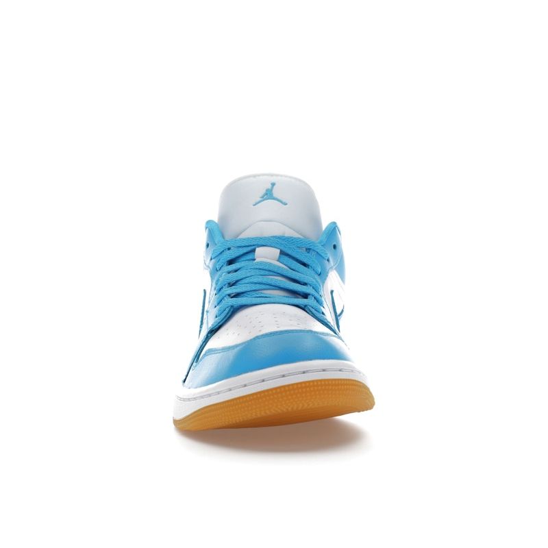 Air Jordan 1 Low Dark Powder Blue Gum Women Sneakers White Gum-Light-Brown DC0774-104