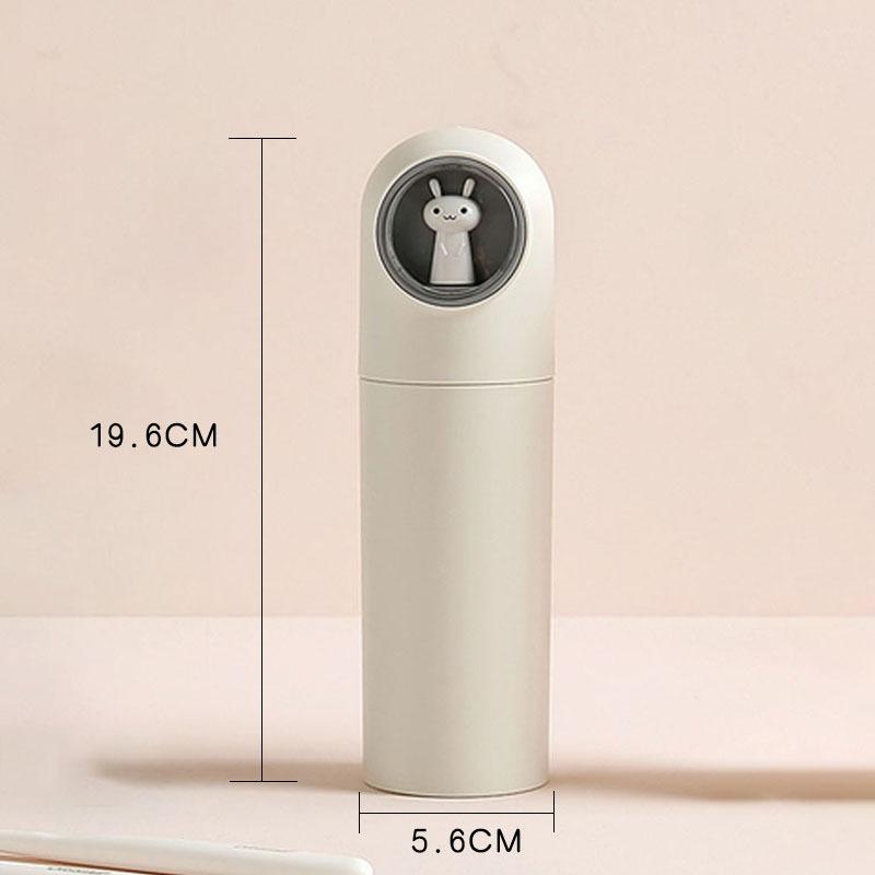 Cute Kids Toothbrush Travel Case Portable Toothbrush Toothpaste Holder Cup For Travel Hiking Camping School Bathroom Bunny