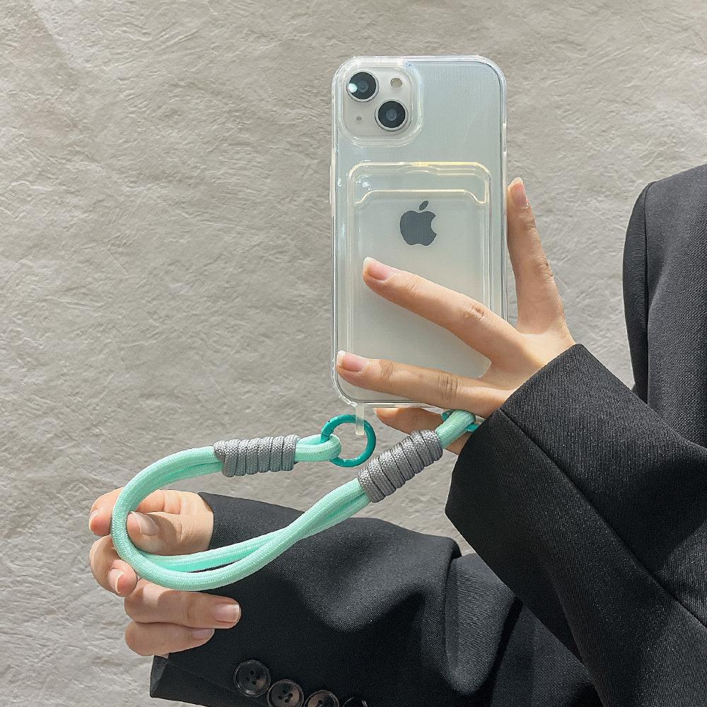 Lanyard Card Holder Phone Case For iPhone 16 Pro Max Funda iPhone 11 15 13 14 12 XR X Xs 7 8 Plus SE 6 15pro 13pro Silicon Cover