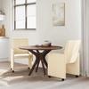 Dining Chairs with Casters 2 pcs Cream 57 x 66 x 94 cm