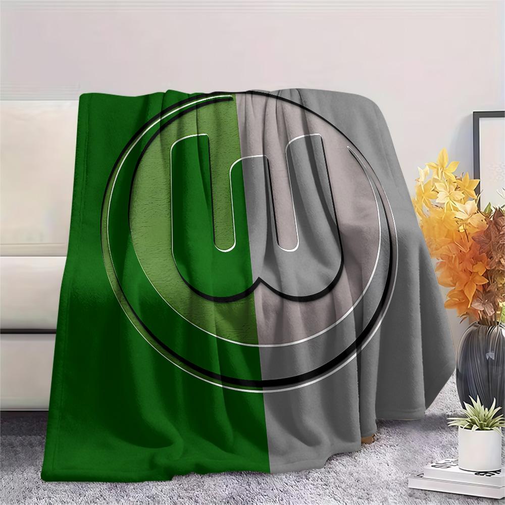 Coperta in Flanella Stampata VfL Wolfsburg, Alta qualità Confortevole per Tutte le Stagioni, Decorazione per la Casa, Calore e Comfort, Perfetta per Regali di Natale