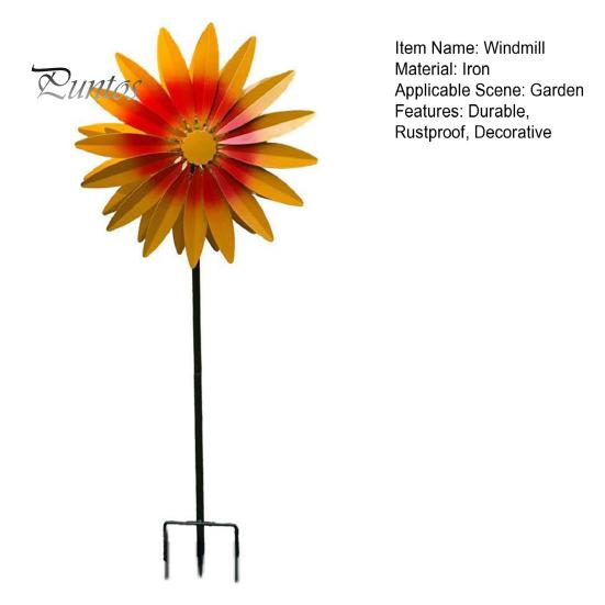 Garden Spinner for Windowsill Sunflower Metal Stake, Spinning Flower Yard Ornament, Rustproof Creative Lawn Ornament Gifts Art Outdoor Patio