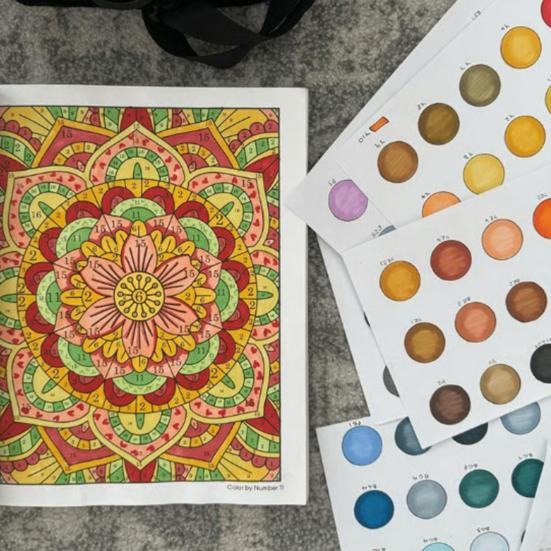 Color by Number for Adult 75 Beautiful Pictures Anxiety Therapy Coloring Book for Relaxation Stress Relief