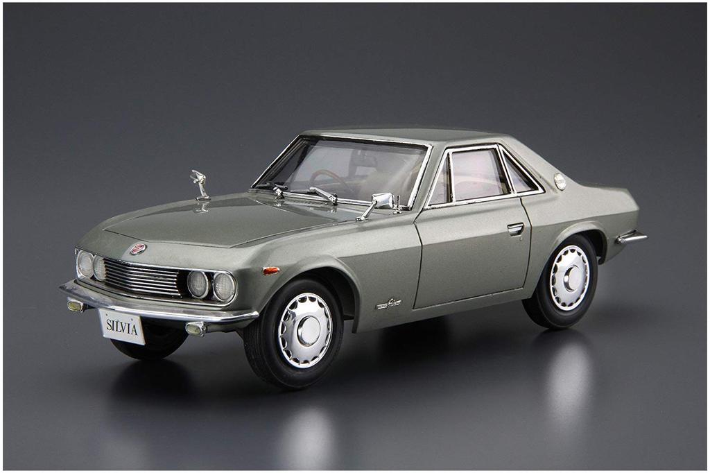Aoshima Bunka Kyozai Scale Model Car Series 66 Nissan CSP311 Silvia 1966 Plastic Model 1/24 No.