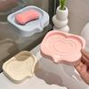 Soap Box Holder with Quick Drain Design Anti-Slip Base Functional Soap Holder Plastic Soap Dish Bathroom Decor