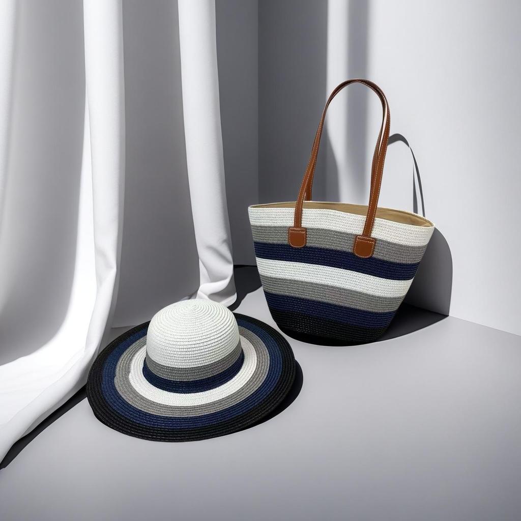 Trendy French One-Shoulder Straw Tote: Large-Capacity Woven Beach & Vacation Handbag for Women