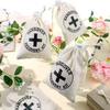 Hangover Kit Bags Cotton Small Drawstring Bundle Pocket Candy Gift Packaging Reusable Pouches Wedding Party 10x15cm