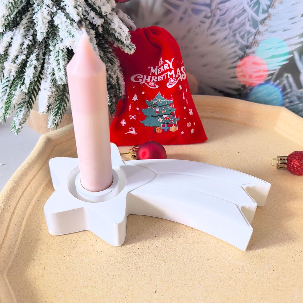 Five-Pointed Star Mold Flexible Christmas Silicone Mold Decorative Mold Heat-Resistant For Christmas Candle Making Plaster Art