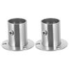 2Pcs Stainless Steel Closet Rod Holder Strong Heavy Duty Wall Mount Socket for Wardrobe Curtain Rod Support Closet Bar Bracket