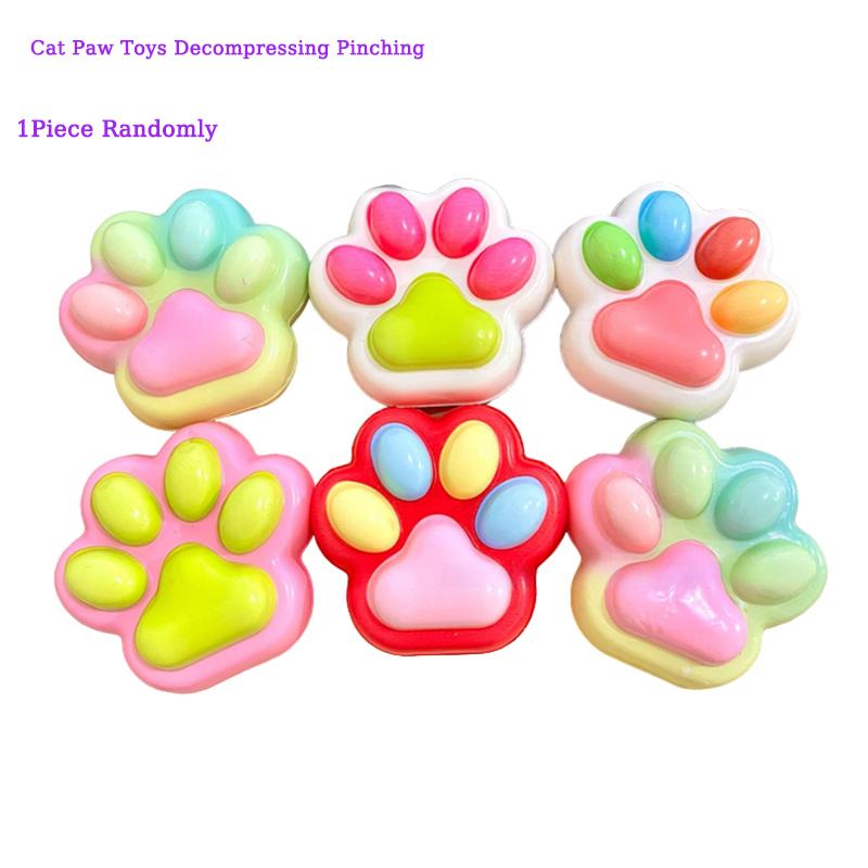 

1 шт. мягкие липкие игрушки для снятия стресса, расслабляющие игрушки, сжимающие кошачьи лапки, декомпрессионные щипковые кошачьи лапки, игрушка с медленным отскоком из ПУ one size