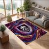 Burnley Football Print Crystal Velvet Rug, Comfortable Water Absorbent Non Slip Indoor Floor Carpet