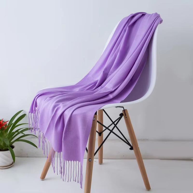 Luxury Design Brand Solid Women Cashmere Scarf Autumn Winter Warm Shawls Wraps  Men's Pashmina Tassel Scarves Female Foulard