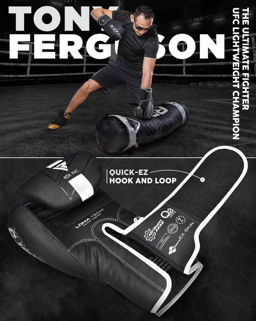 RDX Boxing Pro Training Mayan Hide Muay Thai MMA Heavy Punching Bag Focus Mitt Pad Workout 8 10 12 14 16 Oz Gloves, Sparring, Leather, Kickboxing,