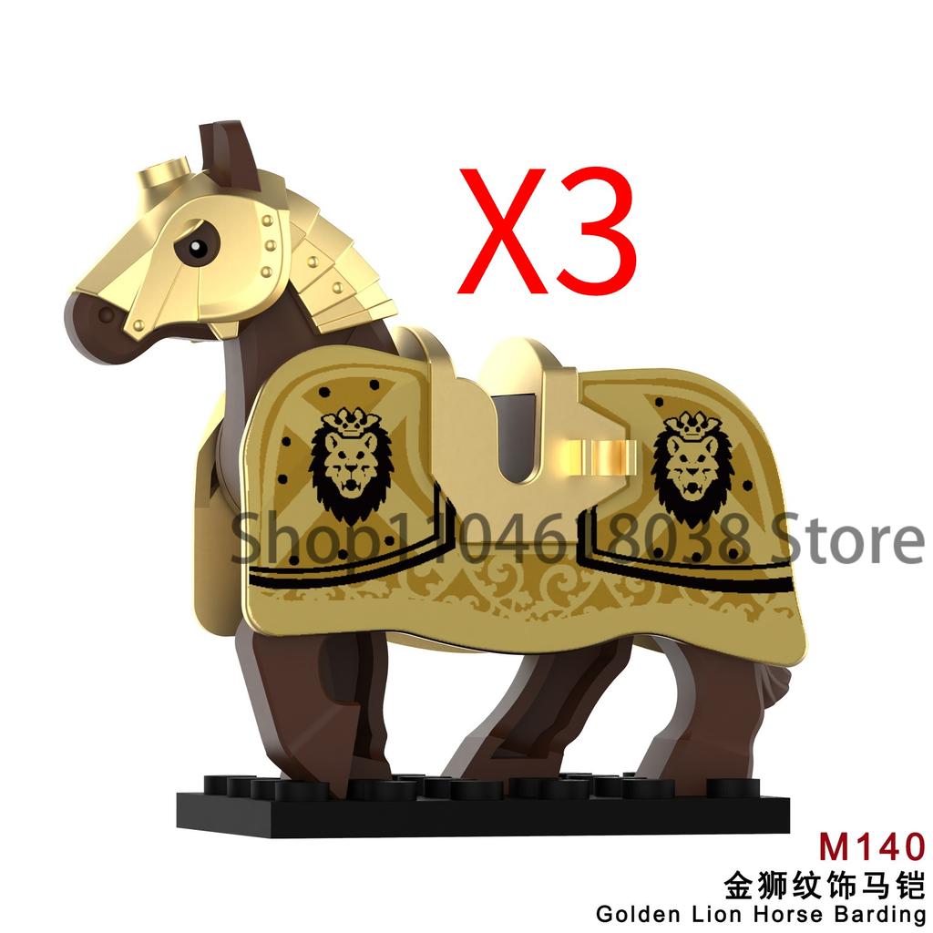 Medieval Castle Soldier Action Figures Building Block Empire Templars Lancer Warrior Militia Helmet Shield Sword Bow Toy Gifts