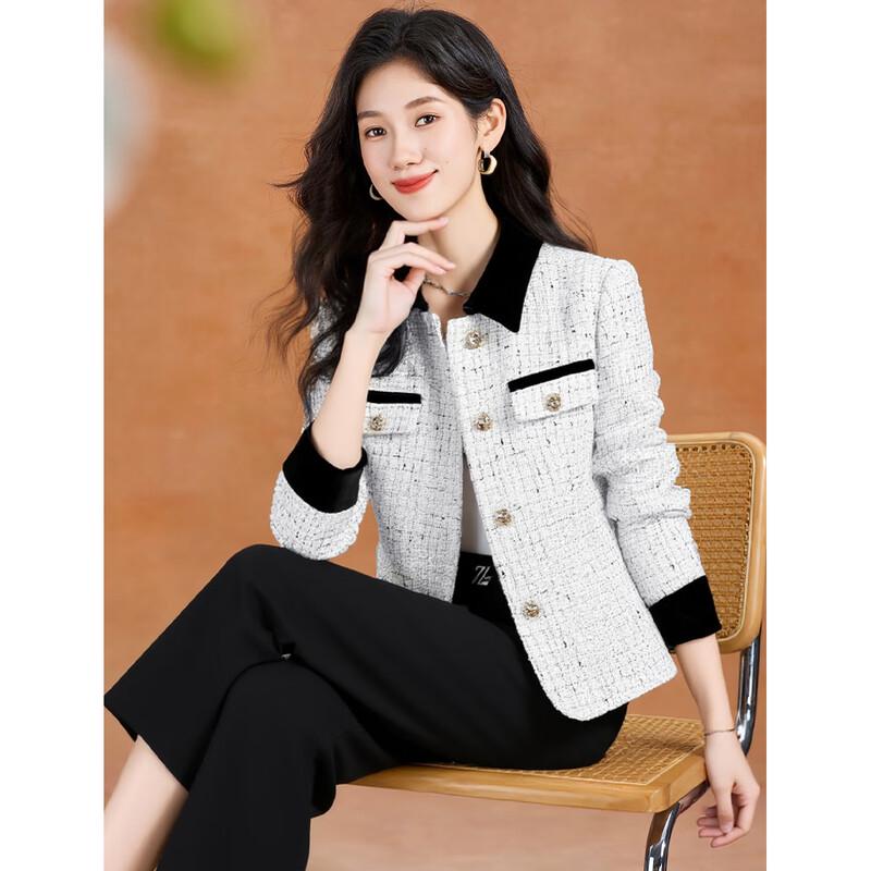 Kebell Маленький элегантный твидовый жакет в стиле колор-блок