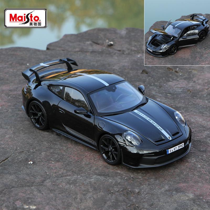 Майсто 1:18 2022 Porsche 911 GT3 RS Литой Модель Гоночного Автомобиля для Трассы Металлический Модель Спортивного Автомобиля Симуляция Детская Игрушка Подарок