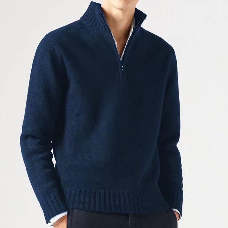 Autum Men Turtlenecks Sweaters Knitwear Pullovers Solid Color Long Sleeved Sweater Male Casual Daily Warm Coats