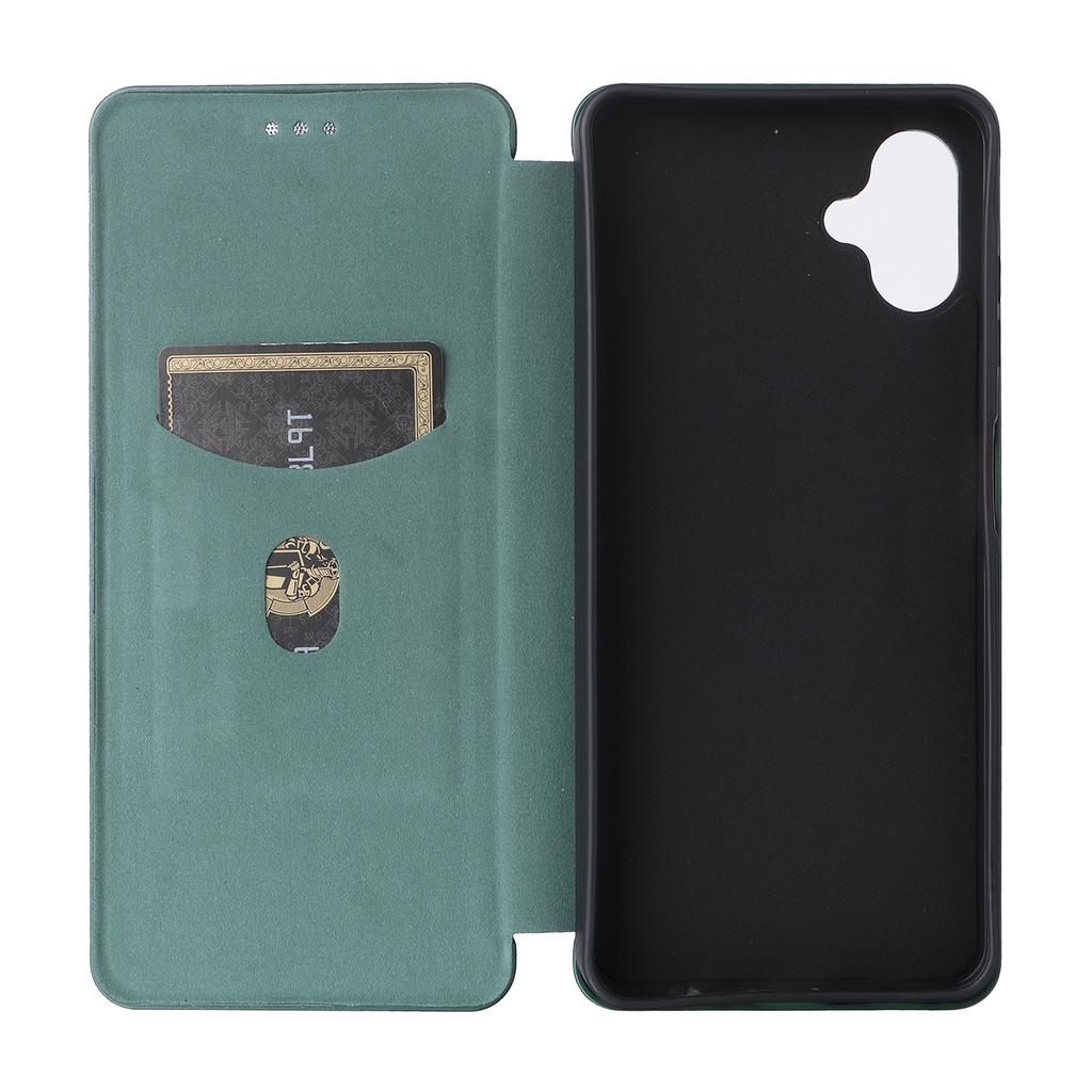 For Samsung Galaxy A06 4G Case Carbon Fiber Texture Drop-Proof PU Leather Phone Cover