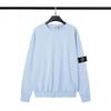 Stone Island Compass Patch Basic Hoodless Sweatshirt Loose Fit Men Women Casual Daily Wear