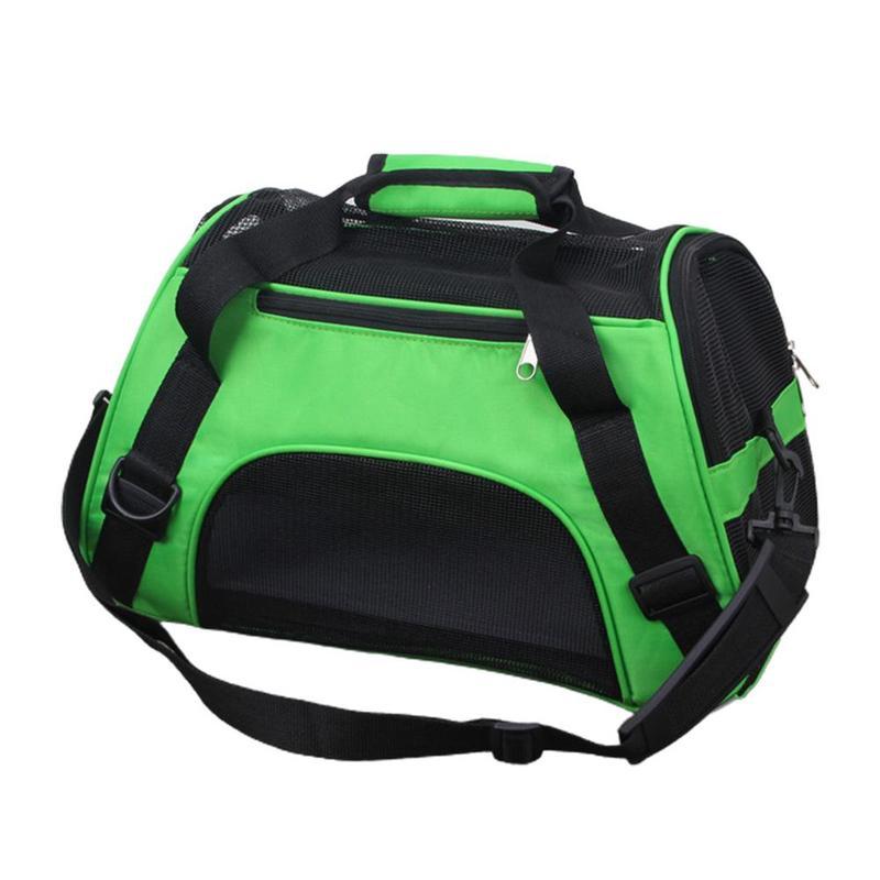 Trasportino Portatile Pieghevole per Cani e Gatti a 4 Colori con Rete Traspirante Gabbia da Viaggio Borsa Tote a Tracolla