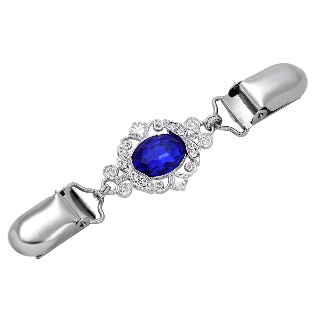New Pearl Rhinestone Brooch for Women Sweater Clips Vintage Cardigan Shawl Clasp Waist Fixing Button Badge Jewelry Accessory