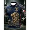 Editie Dames Engeland Fan Voetbal Poloshirt - 3D Print - Modieus en Comfortabel - Geschikt voor Zowel Mannen als Vrouwen