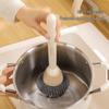 Long-Handle Rotatable Pot and Pan Cleaning Brush – Oil-Repellent, Multi-Functional, and Safe for Non-Stick Surfaces.