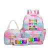 Rhythm Box Music Game Heat Transfer Backpack Sprunki Primary and Secondary School Students Children's Cute Schoolbag Three-piece Set