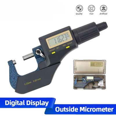 0-25mm vnější mikrometr digitální mikrometr měřicí nástroje mikrometrické měřidla pro měření vnějších mikrometrů elektronické